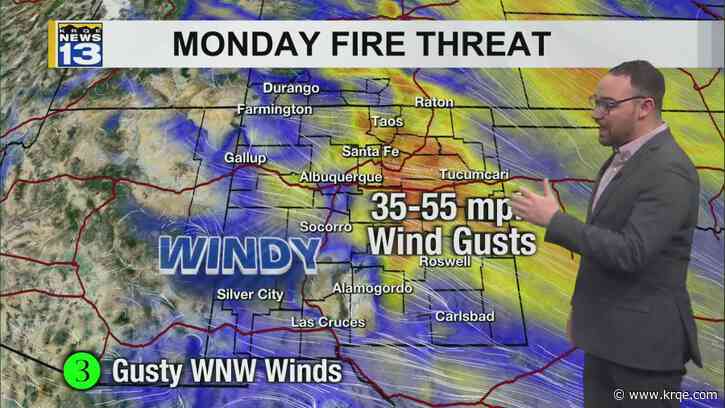 Increasing winds to start the week