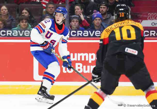 Top draft prospect James Hagens shining at world juniors with U.S.
