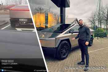 Eerste legale Tesla Cybertruck in België rijdt rond in Lanaken: Nederlandse rapper vindt achterpoortje
