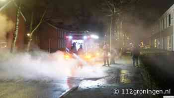 Afvalbrand in de Voermanstraat in Groningen