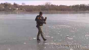 2 rescued after falling through ice on a UTV