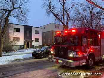 Residents evacuated from central Edmonton apartment after nearby fire