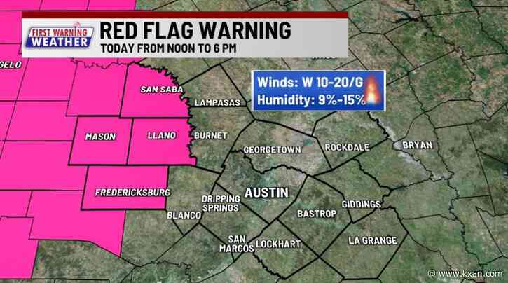 Red Flag Warning in effect for the Hill Country