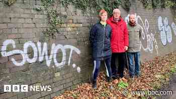 Graffiti on heritage sites and tributes to popular local figure