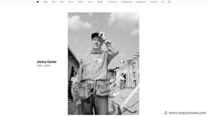 Apple Honors Jimmy Carter With Homepage Tribute