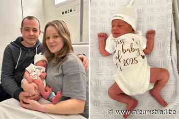 Naomi is ‘first baby of 2025’ in AZ Klina en kwam amper uur na knallen champagne