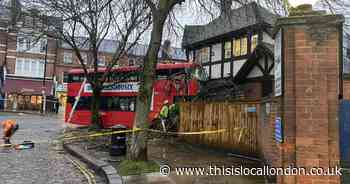 Bad weather 'a saving grace' after bus crashes into pub patio near Hampstead Heath