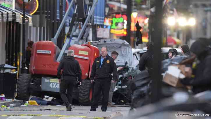 Driver rams New Year's revellers in New Orleans, killing 10; FBI doesn't believe he acted alone