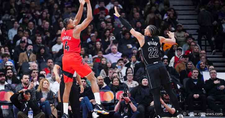 Barnes scores 33, Quickley has 21 in return as Raptors beat Nets