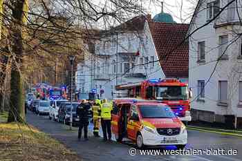 Brand einer Hausfassade in der Parkstraße