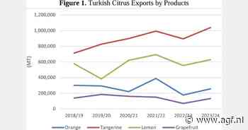 Turkse citrusoogst daalt 36%
