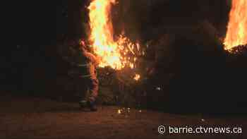 Christmas tree bonfire marks end to holiday season