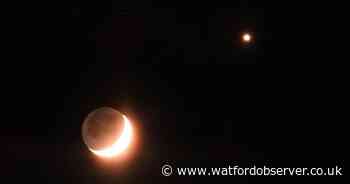 Amazing shots of the Crescent Moon and Venus pictured in Watford