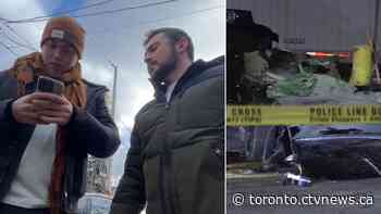 2 Royal Military College students jumped into action to save a man from a burning car in North York