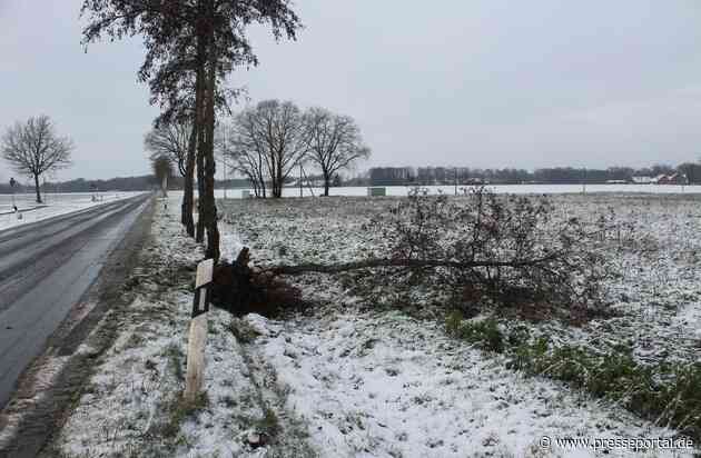 POL-NI: Verkehrsunfall auf winterglatter Straße zwischen Kreuzkrug und Großenvörde fordert eine leicht verletzte Person