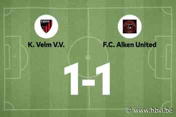 Velm B speelt gelijk tegen Alken United