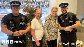 Tearful reunion for police who helped save woman
