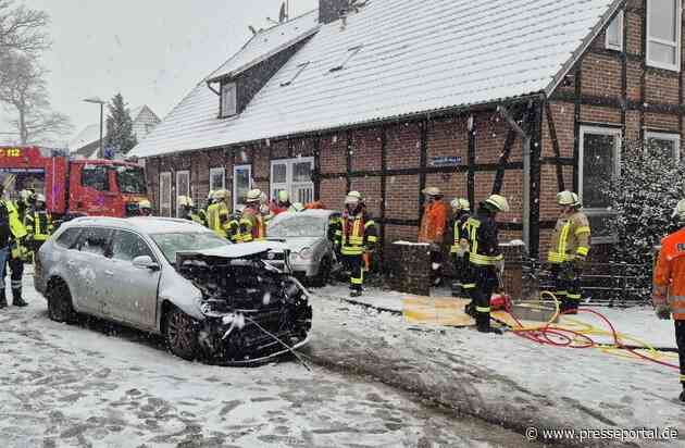 FW Südheide: Schwerer Verkehrsunfall in Wohlde Großaufgebot an Rettungskräfte im Einsatz