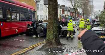 Man arrested after crash in police chase injures six people