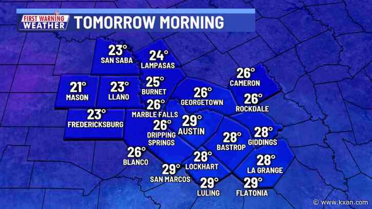 Freezing temperatures tonight, bundle up tomorrow