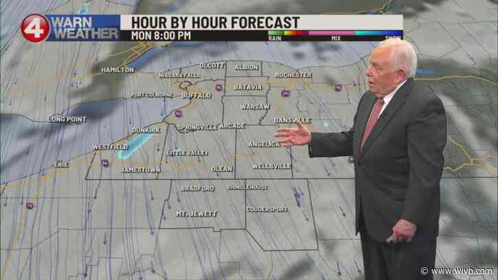 Lake snow tapers, colder air coming
