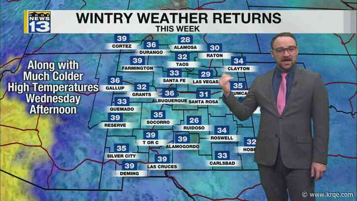 Winter weather returns into the workweek
