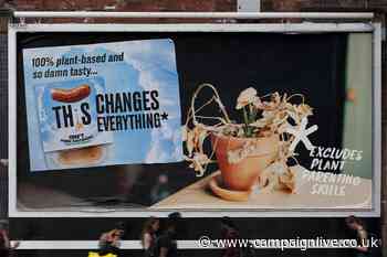 Vegan food brand This plays on humorous 'This changes everything' disclaimers