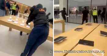 Terrifying video of phones being snatched in Brent Cross Apple Store