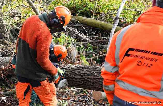 FW Hagen: Erhöhtes Einsatzaufkommen aufgrund der Wetterlage, ca. 30 Einsätze Berufs- und Freiwollige Feuerwehr im Einsatz.