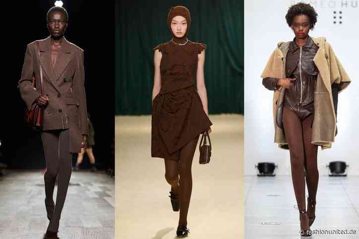 Stilberaterin: Braune Strumpfhosen liegen im Trend