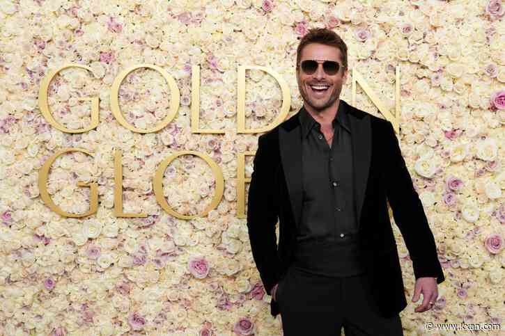 Austin's Glen Powell look alike winner attends Golden Globes red carpet