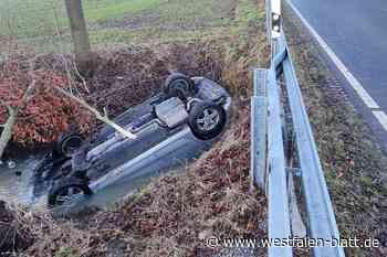 Auto stürzt kopfüber in Hamelbach
