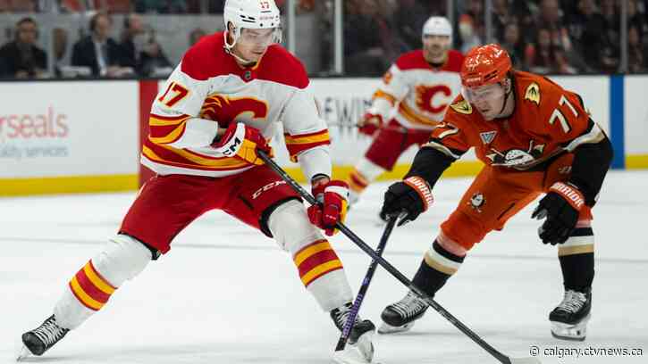 Huberdeau scores in overtime to give Flames 3-2 win over Ducks