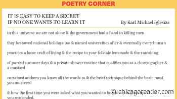 IT IS EASY TO KEEP A SECRET IF NO ONE WANTS TO LEARN IT