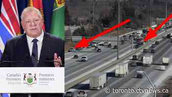 Ontario Premier Doug Ford says he is 'OK' after OPP vehicle he was in was 'sideswiped' in Highway 401 collision