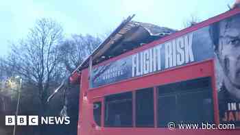 Bus roof 'ripped off' after railway bridge strike