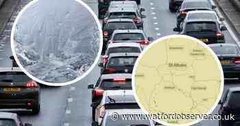 'Accidents more likely' as yellow weather alert for ice in place for Watford