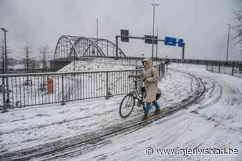 Sneeuw zorgt voor gladde fietspaden in Hasselt