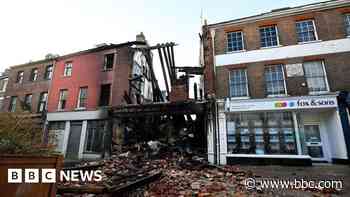 More of fire-ravaged cafe collapses after blaze