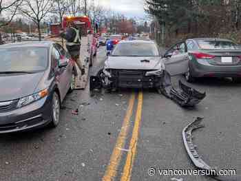 Two people arrested in Abbotsford after crashing stolen vehicle