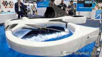 Flying electric vehicle 'straight out of Star Wars' reaches 65mph as it soars higher than the Statue of Liberty