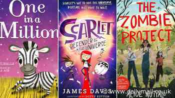 Books to buy kids of all ages this January: ONE IN A MILLION by Smriti Halls, Illustrated by Nila Aye, SCARLET: DEFENDER OF THE UNIVERSE by James Davis, Illustrated by Dolly Sutton, THE ZOMBIE PROJECT by Alice Nuttall