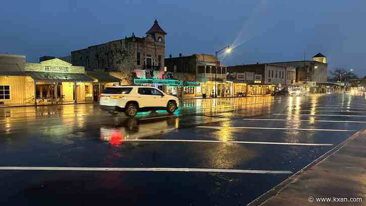 Ice accompanies soggy, cold day in Hill Country
