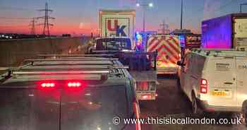LIVE as crash between van and 'several' cars causes 'SERIOUS' delays on A13
