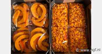 Rode pompoenblokjes met schil