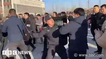 Violent protests in China after student falls to his death