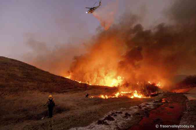 Canadian plane fighting L.A. fires out of service after colliding with civilian drone