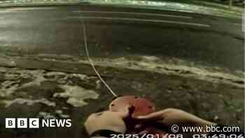 Three held after police use stinger to stop car