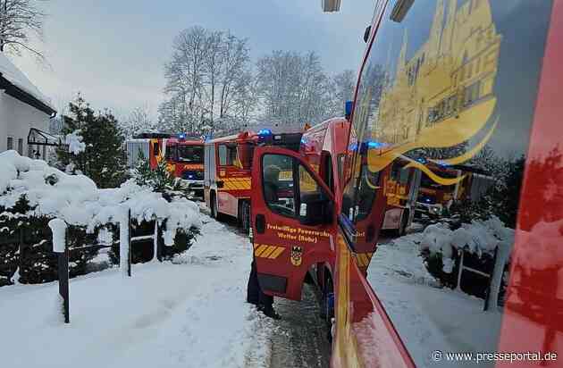 FW-EN: Wetter - Schnee sorgt auch heute für Einsätze der Feuerwehr Wetter (Ruhr)