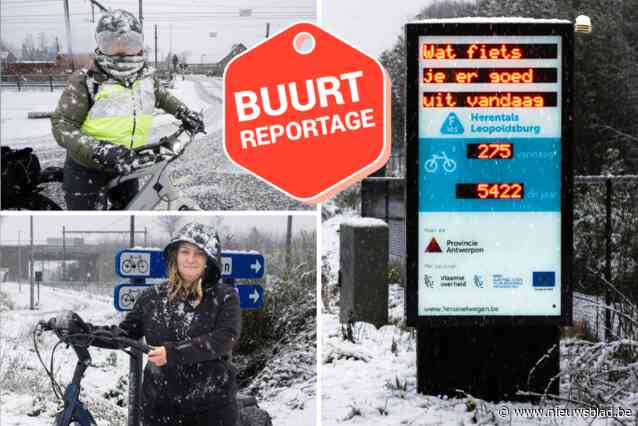 Zelfs in de sneeuw is Kempense fietsostrade groot succes: “Het is hier veilig, op dit fietspad ben je nooit alleen”